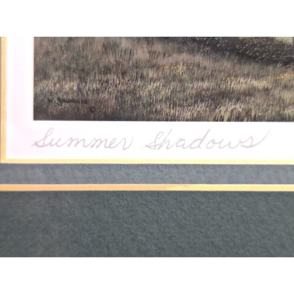 Bill Saunders Print "Summer Shadows" 13 1/2 X 11 Mat 7 X 5 Framed Signed Picture - Picture 3 of 5